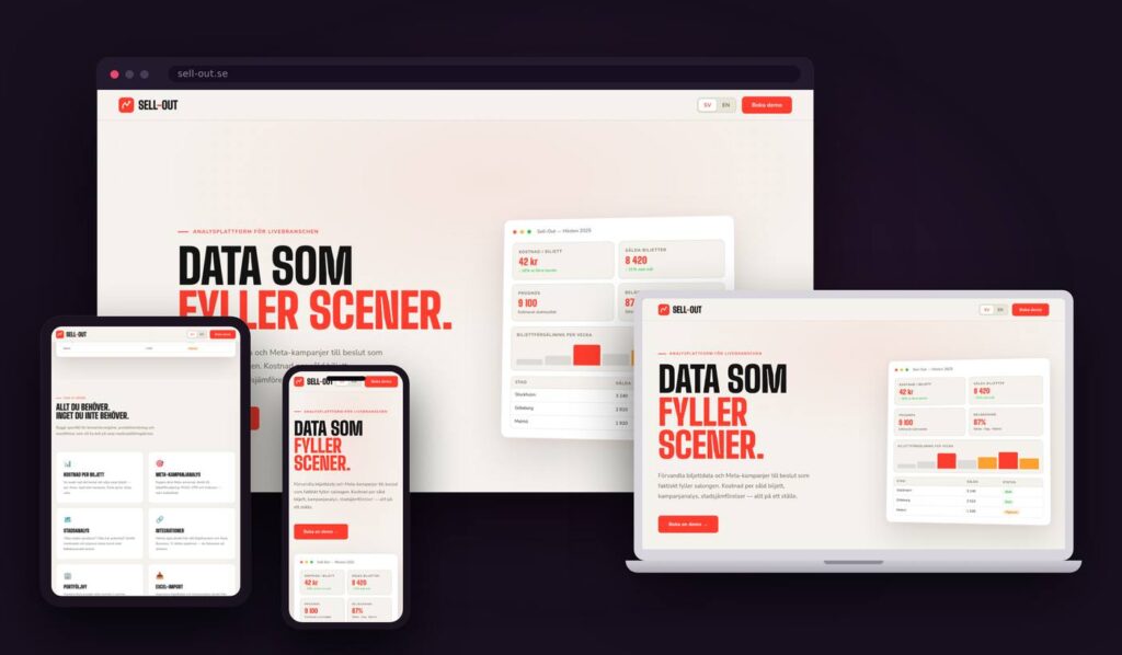 Biljettsystem, annonser och utskick till Sell-Out